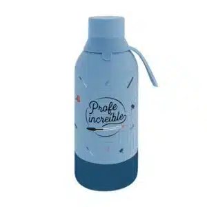 Botella Térmica 500 ml Profe Increíble – Diseño Petrol Blue con Mensaje Inspirador